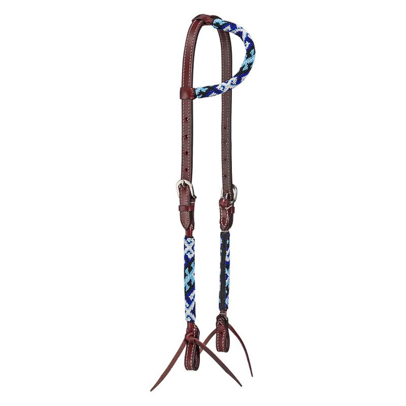 Royal King Beaded Single Ear Headstall Montana