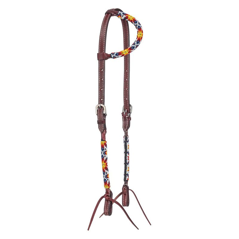 Royal King Beaded Single Ear Headstall Nevada