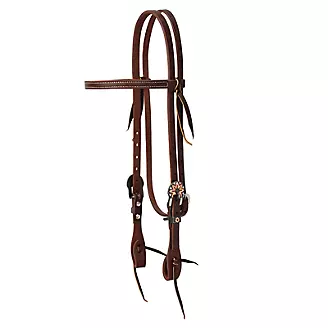 Weaver Working Tack Copper Flower Bband Headstall