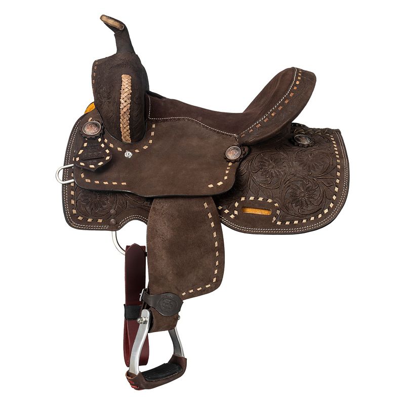 Royal King Brisby Barrel Saddle 10In Dark Roughout