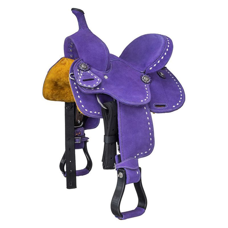 King Series Stratford Barrel Saddle 13In Purple