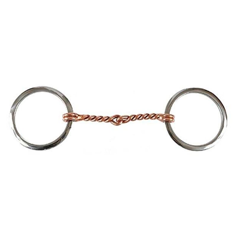 Jacks Copper Twisted Wire Ring Snaffle Bit