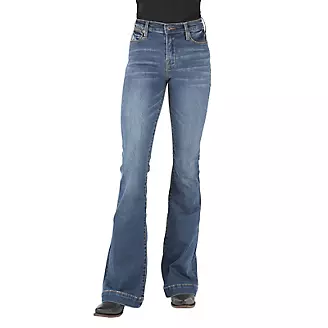 Stetson Ladies High Waist Flare Fit Jeans