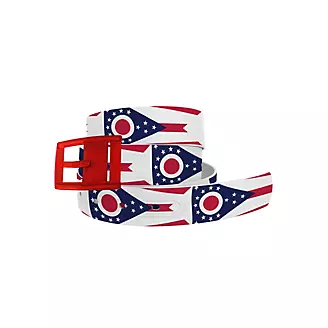 C4 Ohio Flag Belt w/Red Buckle Combo