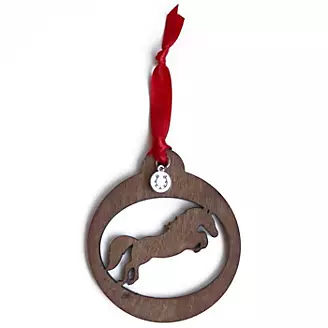 Kelley Wood Jumping Horse Christmas Ornament