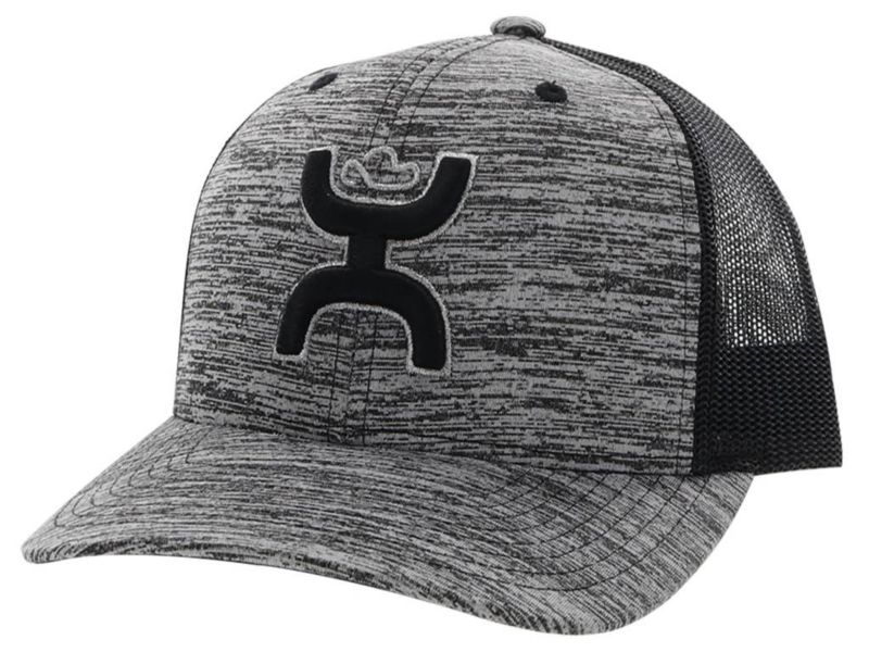 Hooey trucker cap black grey hooey logo statelinetack stablesteals