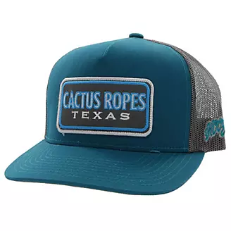Cactus Ropes Cr78 5 Trucker Cap w/Blue/Grey Patch