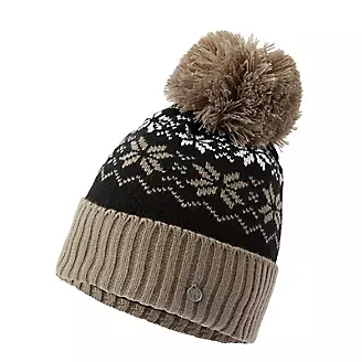 Horze Emily Snowflake Knitted Hat Black/Desert