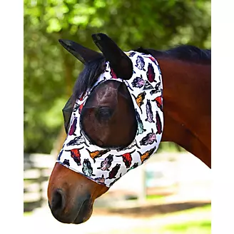 Professional's Choice Comfort Fit Deluxe Lycra Fly Mask with Fringe: Chicks  Discount Saddlery