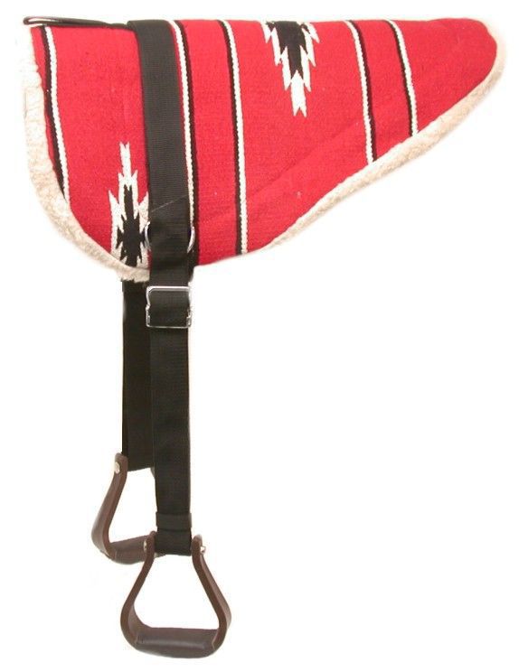 Tough1 Adult Navajo Bareback Pad Red/Black