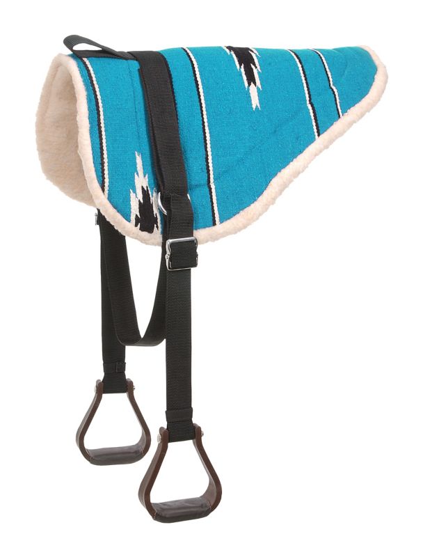 31-998-395-0 Tough1 Adult Navajo Bareback Pad Teal/Black sku 31-998-395-0