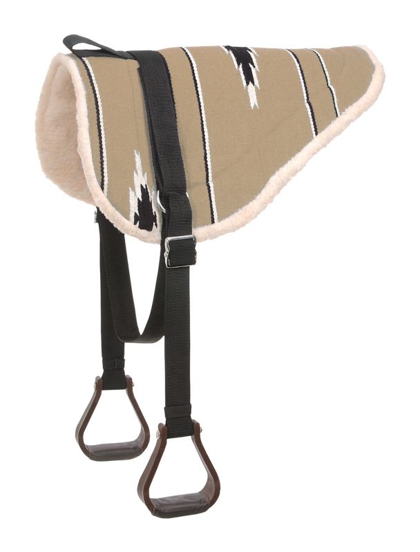 Tough1 Adult Navajo Bareback Pad Taupe/Black