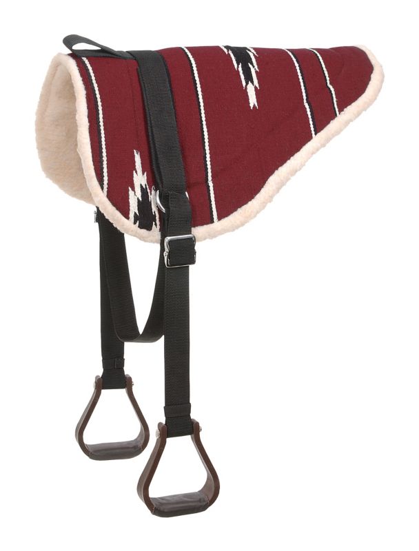 Tough1 Adult Navajo Bareback Pad Burgundy/Black