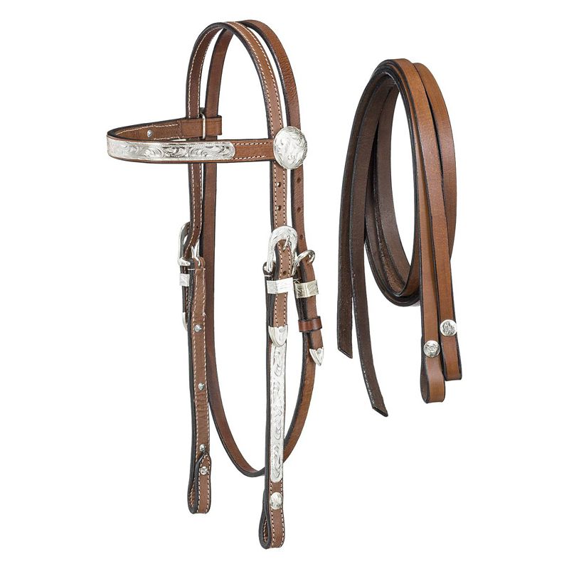 King Series McCoy Pony BB Headstall w.Reins Dk Oil