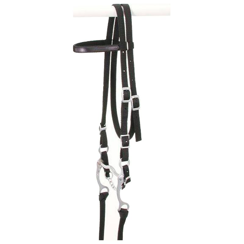 King Series Nylon Browband Bridle Black