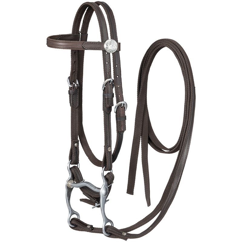 King Series Nylon Pony BB Bridle Leather Brown