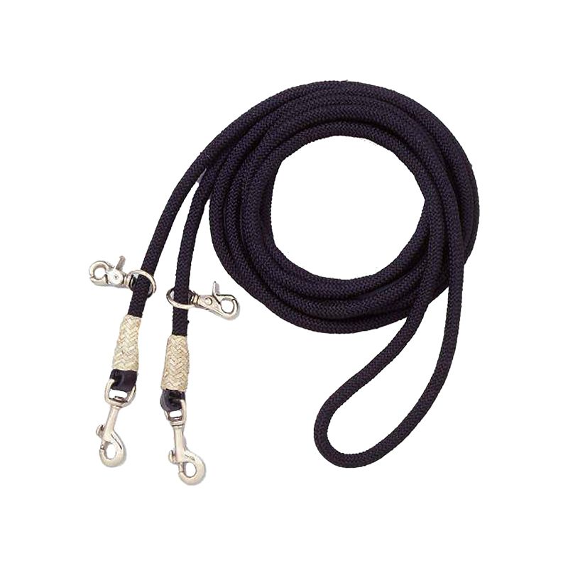 Royal King Cord Draw Reins Black