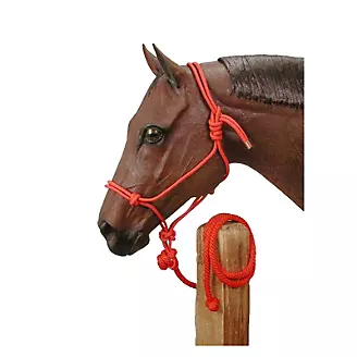 Tough1 2-Tone Rope Tied Halter w/Lead Horse