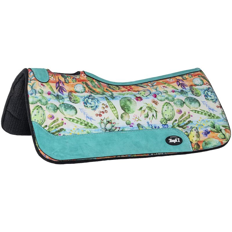 31-99965-0-0 Tough1 Felt Saddle Pad Cactus Print 28x28 sku 31-99965-0-0