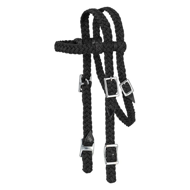 Tough1 Braided Nylon Mini BB Headstall Black