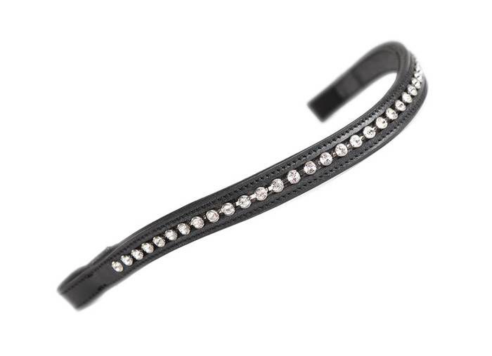 Shires Large Diamante Browband Pony Black/Clear