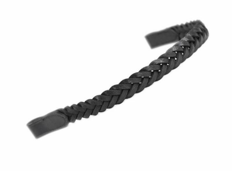 5051-BLK-PONY Shires Aviemore Plaited Browband Pony Black sku 5051-BLK-PONY