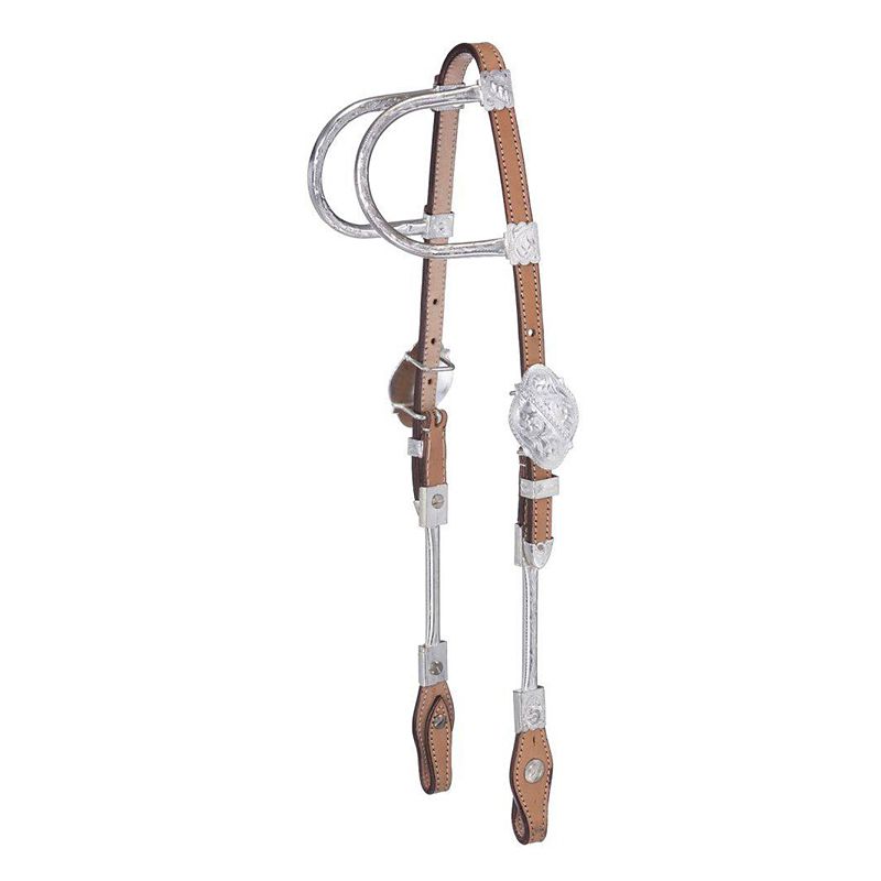 Royal King Ferruled Double Ear Headstall Lt Oil