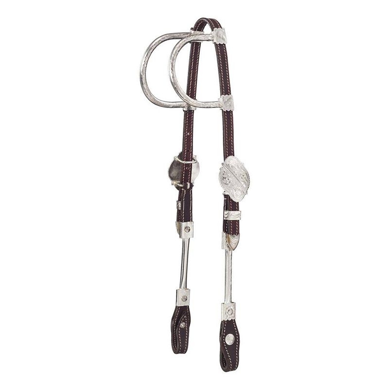 Royal King Ferruled Double Ear Headstall Dark Oil