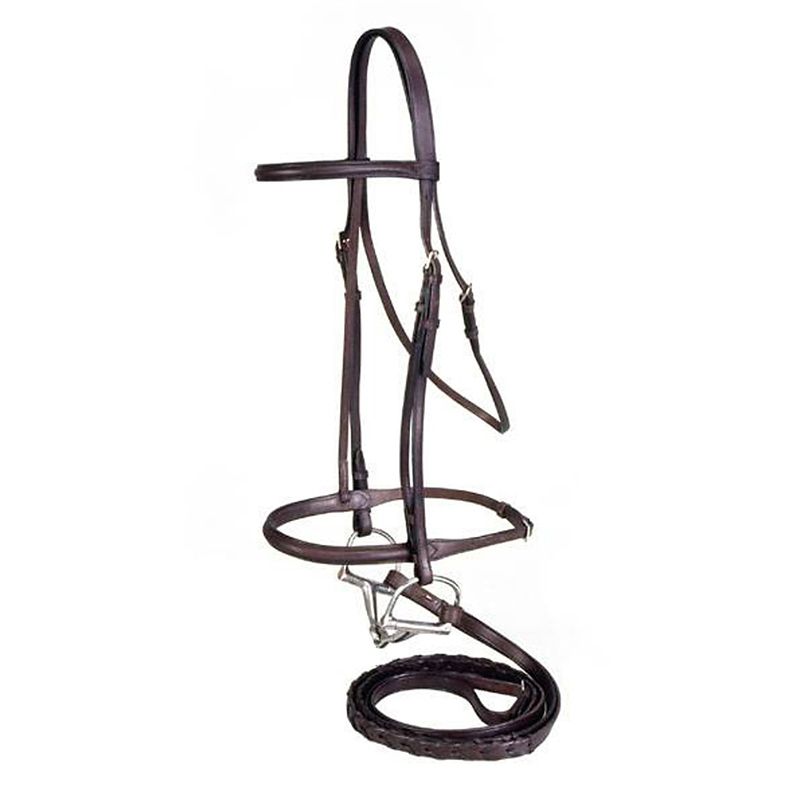 Equiroyal Raised Draft Horse Snaffle Bridle Brown