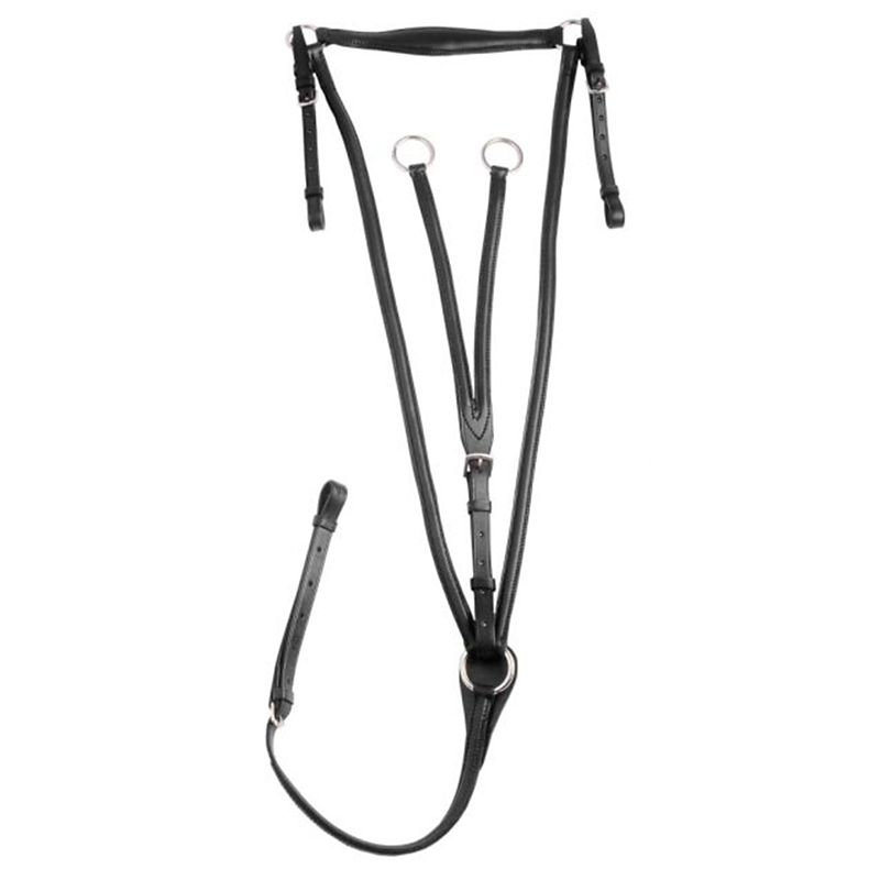 S Fox Raised Running Breast/Martingale Full Black