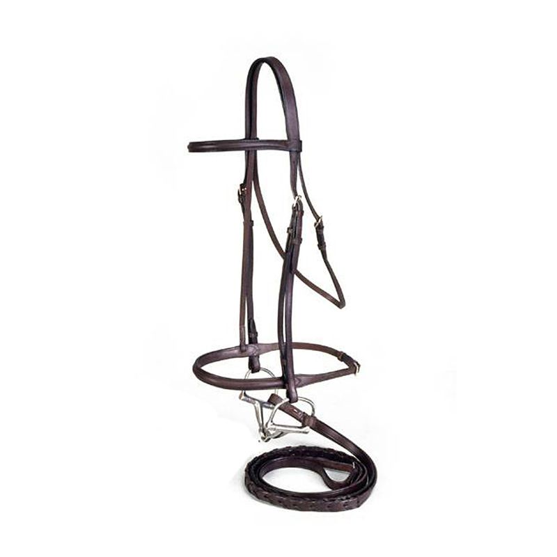 EquiRoyal Raised English Bridle Full Brown