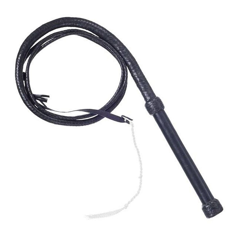 S Royal by Tough1 Deluxe Braided Bull Whip 8 Blck