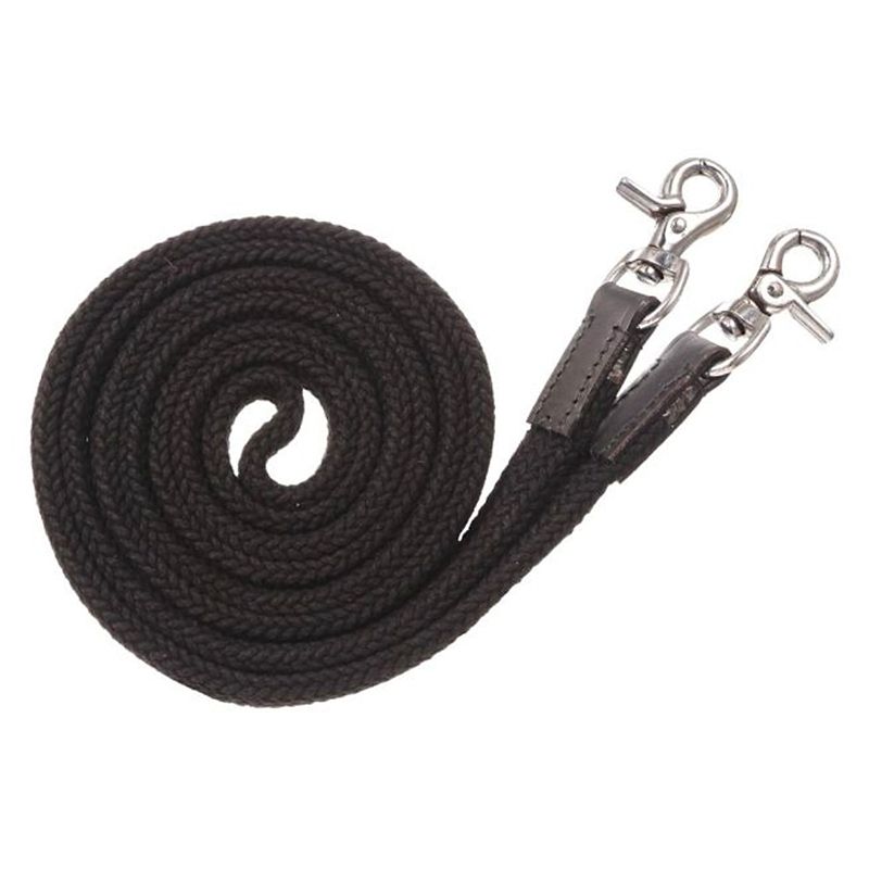 54-910-2-0 Royal King Deluxe Flat Roping Reins Black sku 54-910-2-0