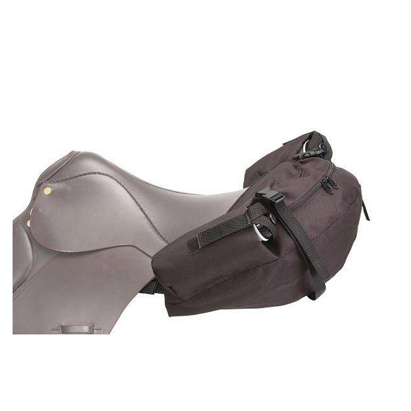 Tough1 English Nylon Saddle Bag Black