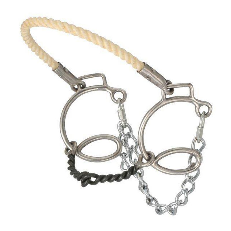 25026-0-0 Tough1 6 Cheek Sweet Iron Twisted Snaffle RN Bit sku 25026-0-0