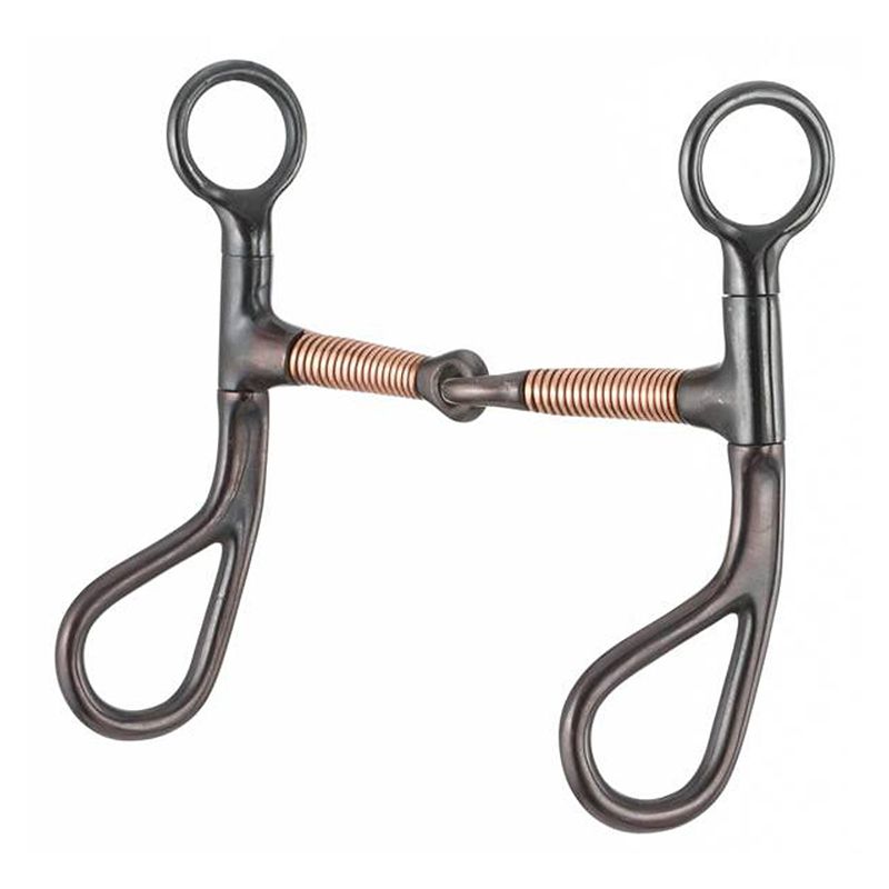 25041-0-0 Tough1 Teardrop Copper Wrapped Snaffle Bit sku 25041-0-0