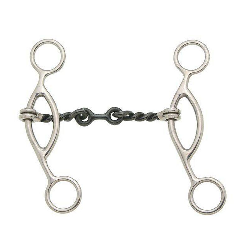 25098-0-0 Tough1 Sweet Iron Gag Dogbone Snaffle Bit sku 25098-0-0