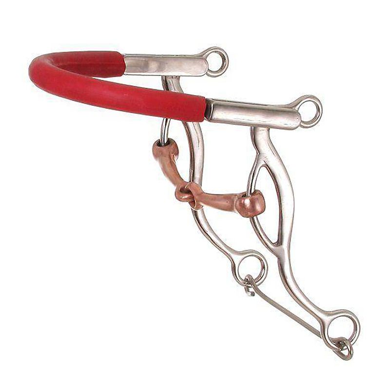 251009-0-0 Tough1 Gag Snaffle Hackamore Combo Bit sku 251009-0-0