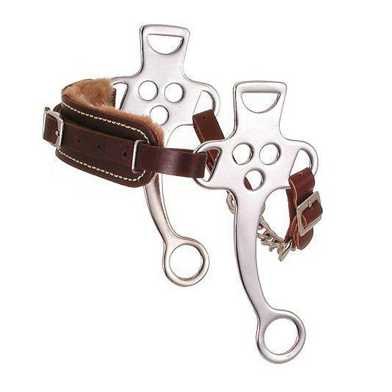 25131-0-0 Tough1 Fleece Lined Silver Hackamore Bit sku 25131-0-0