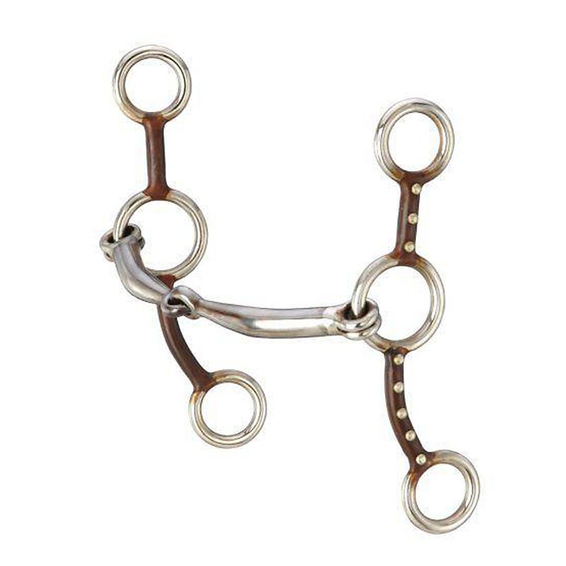 Tough1 Antique Brown Jr. Cowhorse Snaffle Bit