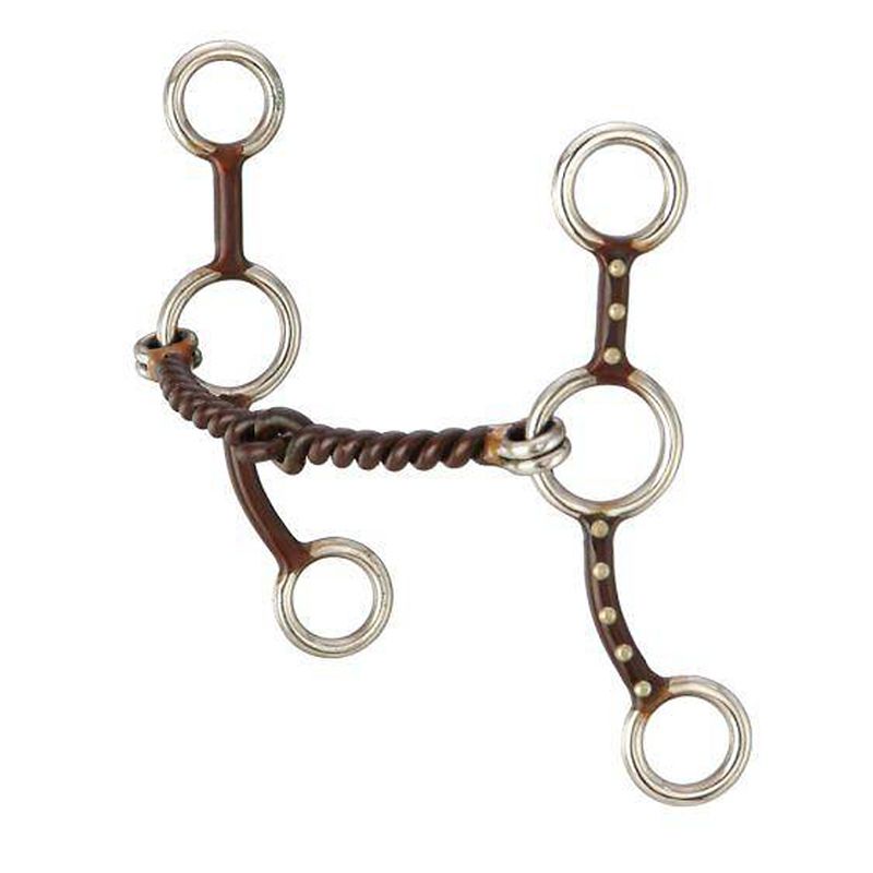 Tough1 Antique Brown Jr. Cowhorse Twisted Snaffle