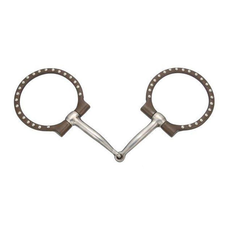 25215-0-0 Tough1 Offset Dee with Dots Snaffle Bit sku 25215-0-0