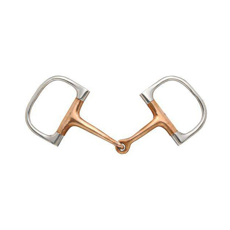 25567-0-0 Tough1 Copper Mouth Dee Ring Snaffle Bit sku 25567-0-0