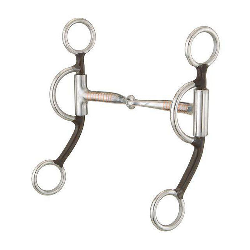 25932-0-0 Tough1 Antique Brown Training Snaffle Bit sku 25932-0-0