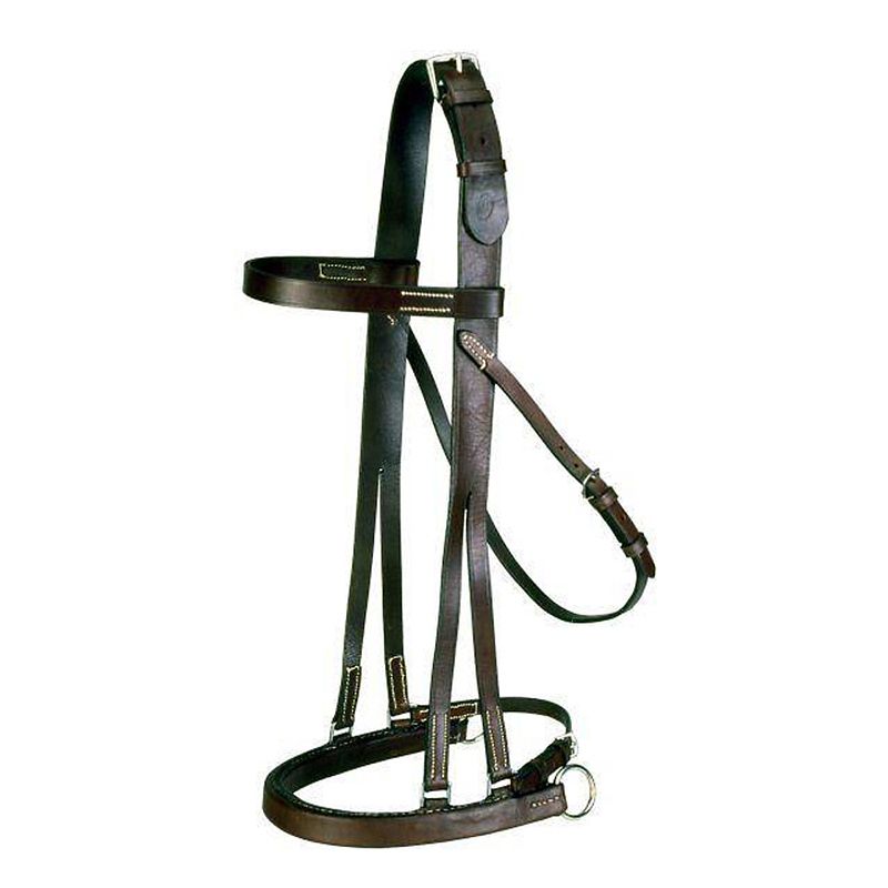 EquiRoyal Hackamore Jump Bridle Full Black