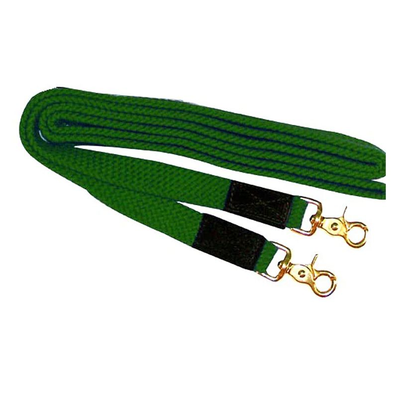 Intrepid 8ft Flat Nylon Braided Reins Hunter Green