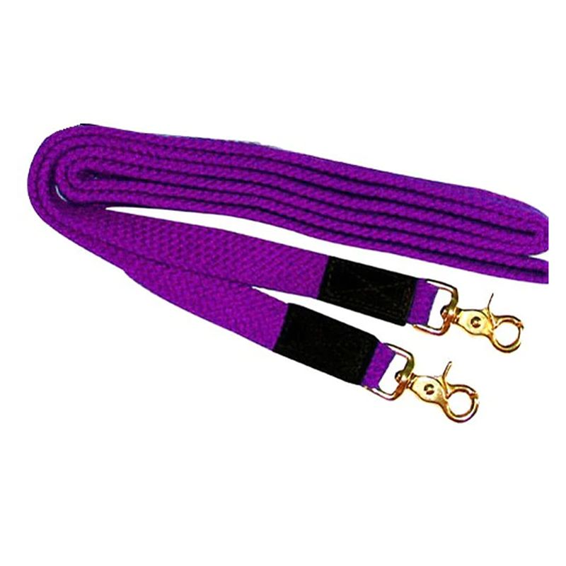 Intrepid 8ft Flat Nylon Braided Reins Purple