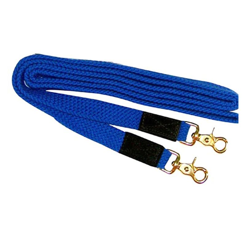 1592BL Intrepid 8ft Flat Nylon Braided Reins Blue sku 1592BL