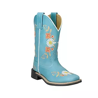 Smoky Mountain Childs Flowers SqToe Boot