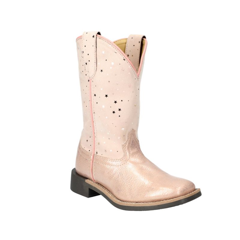 Smoky Mountain Youth Starlight SqToe Boot 3.5 Pink -  SMOKY MOUNTAIN BOOTS, INC, 3314Y-3.5R
